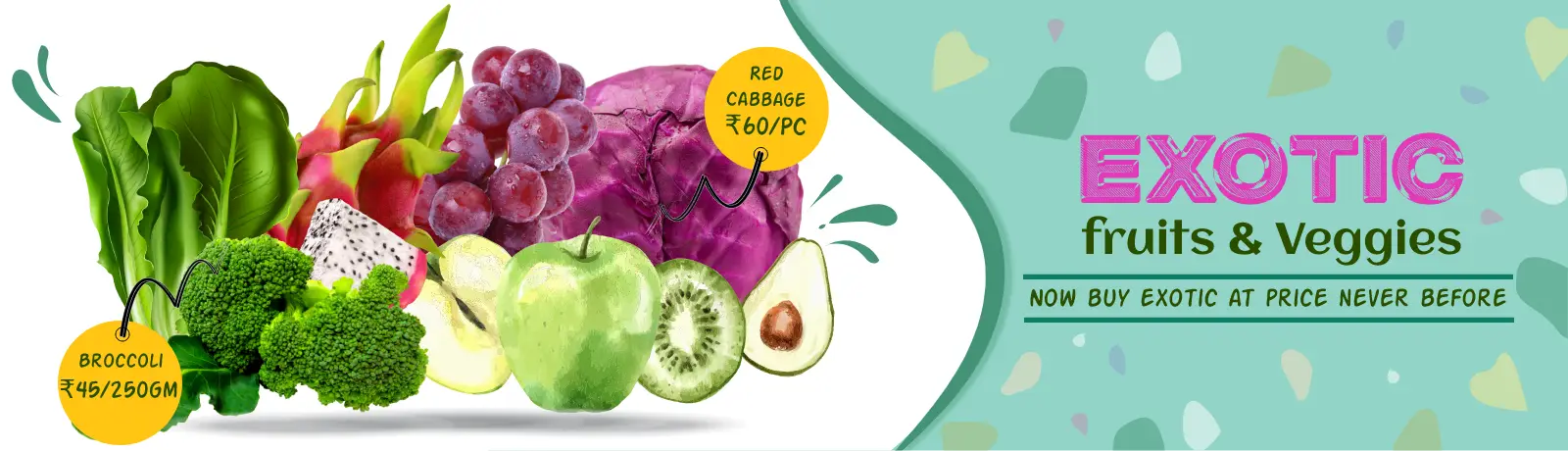 Exotic fruits and veggies