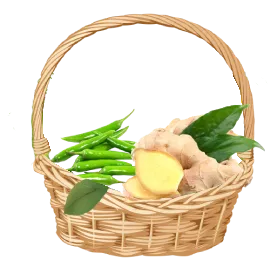 Hari Mirch-250gm,Ginger-250gm